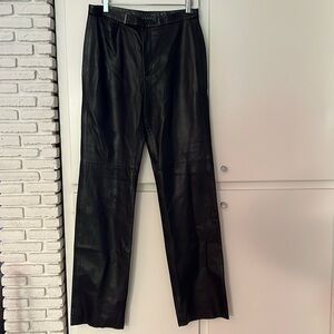 Ralph Lauren - Golf.  Black leather Ralph Lauren black leather pants. Size 8